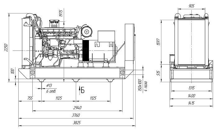 Дизельный генератор ПСМ ADV-400 в контейнере