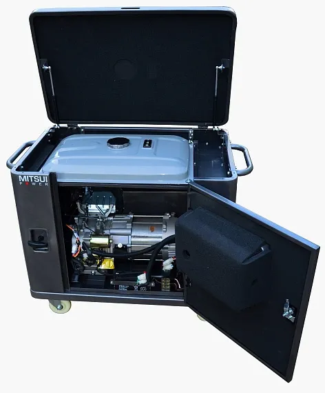 Бензиновый генератор Mitsui Power ZM 7000 SE в кожухе с АВР