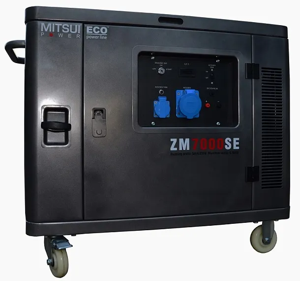 Бензиновый генератор Mitsui Power ZM 7000 SE в кожухе с АВР