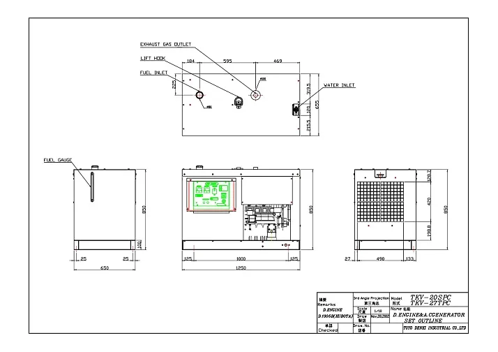 Дизельный генератор Toyo TKV-15SPC с АВР