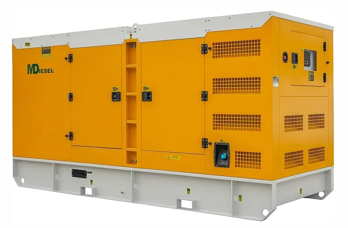 Дизельный генератор MitsuDiesel МД АД-300С-Т400-2РКМ29 (MDU 353 6LT) в шумозащитном кожухе с АВР