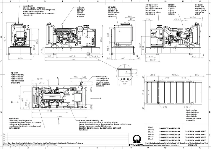 Дизельный генератор Pramac GSW 415 V AUTO