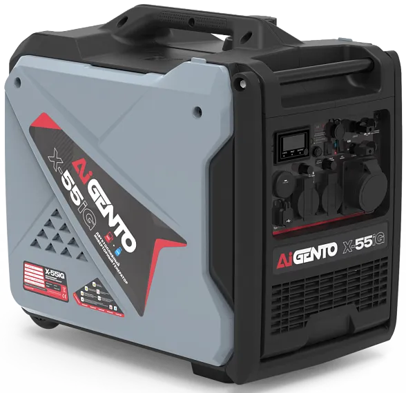 Инверторный двухтопливный генератор AiGento X-55iG