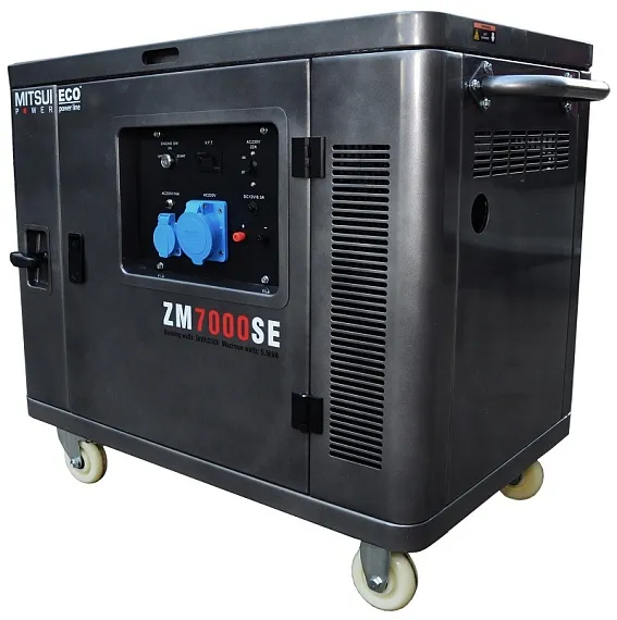 Бензиновый генератор Mitsui Power ZM 7000 SE в кожухе с АВР