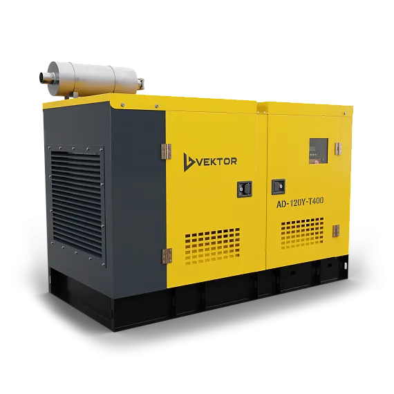 Дизельный генератор VEKTOR AD-120Y-T400 в шумозащитном кожухе