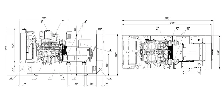 Дизельный генератор ПСМ ADDo-500 в контейнере