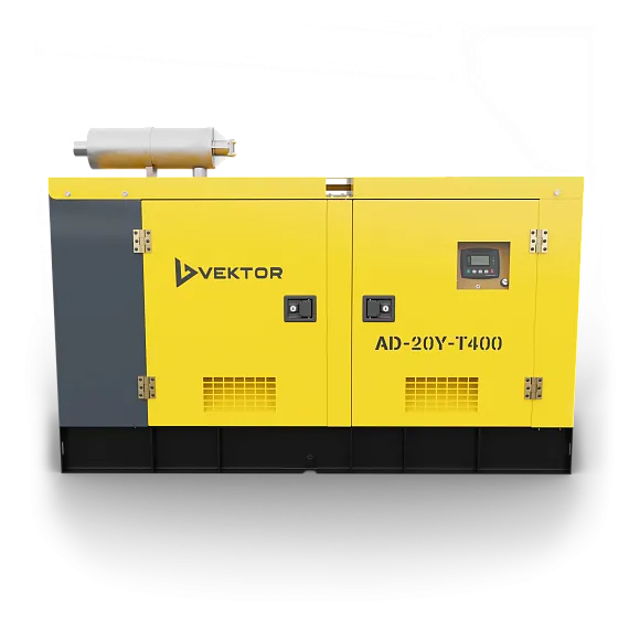 Дизельный генератор VEKTOR AD-20Y-T400 в шумозащитном кожухе с АВР