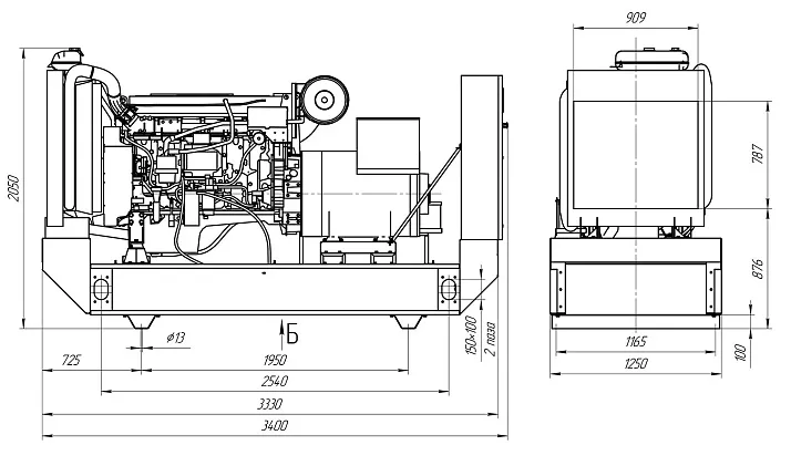 Дизельный генератор ПСМ ADV-250 в контейнере