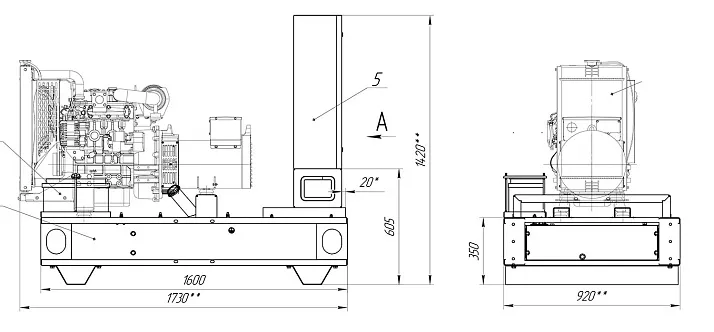 Дизельный генератор ПСМ ADP-10 с АВР