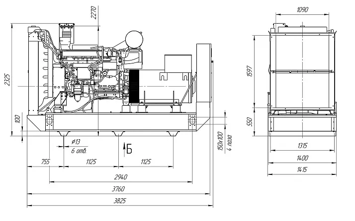 Дизельный генератор ПСМ ADV-500 в контейнере с АВР