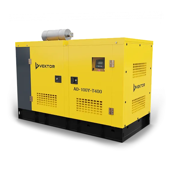 Дизельный генератор VEKTOR AD-100Y-T400 в шумозащитном кожухе с АВР