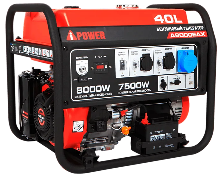 Портативный бензиновый генератор A-iPower A8000EAX